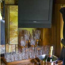 The Wedgwood Carriage bar area - Essex Luxury Minicoaches